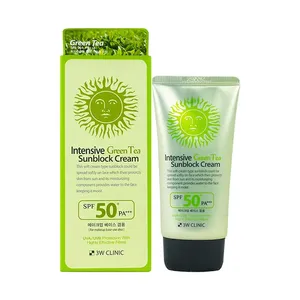 3W Clinic Intensive Green Tea Sunblock Cream SPF 50+PA+++